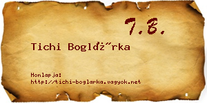 Tichi Boglárka névjegykártya