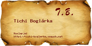 Tichi Boglárka névjegykártya