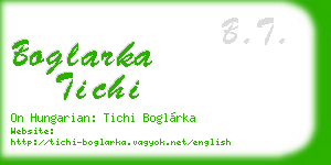 boglarka tichi business card