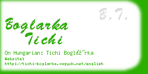 boglarka tichi business card